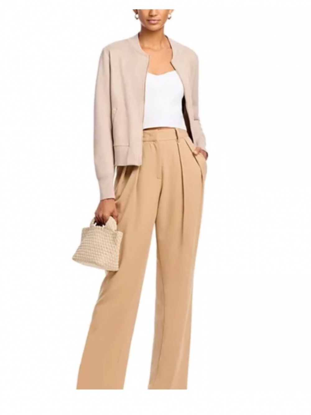 NWT Sioni Soft Sage Green Luxury Bomber Jacket Sz M - Picture 13 of 14